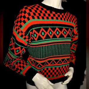 Colorful Geometric Pattern Sweater
